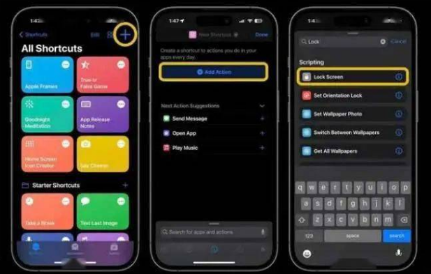 广东苹果14锁屏维修店分享iPhone14升级iOS16.4后如何创建锁屏快捷方式 