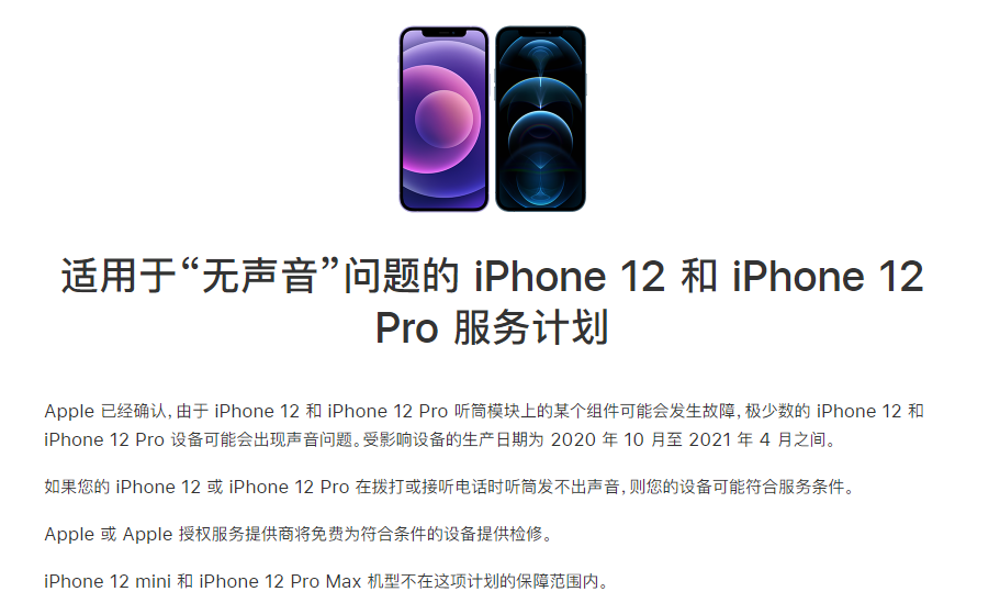 广东苹果手机维修分享iPhone 12/Pro 拨打或接听电话时无声音怎么办 